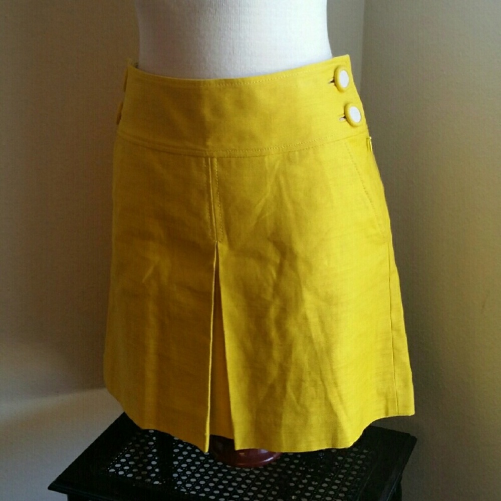 J .CREW ..GORGEOUS YELLOW...SKIRT....